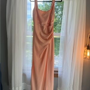 Lulu's Strapless Peach Dress